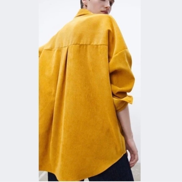 Zara Button Lined-waled Corduroy Shirt - Picture 5 of 12